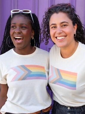 Marine Layer Vintage Print Greater Than Pride Tee Shirt She/Her XL